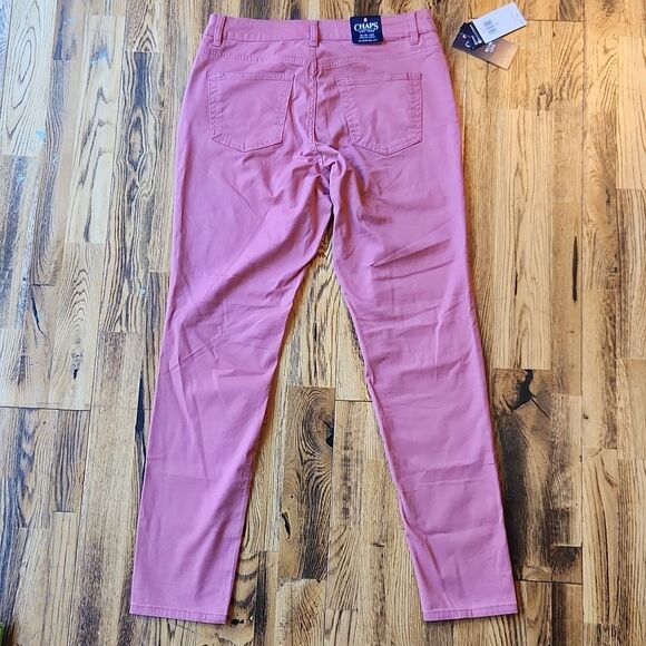 Chaps Slim Leg Pink Pant - Picture 3 of 5